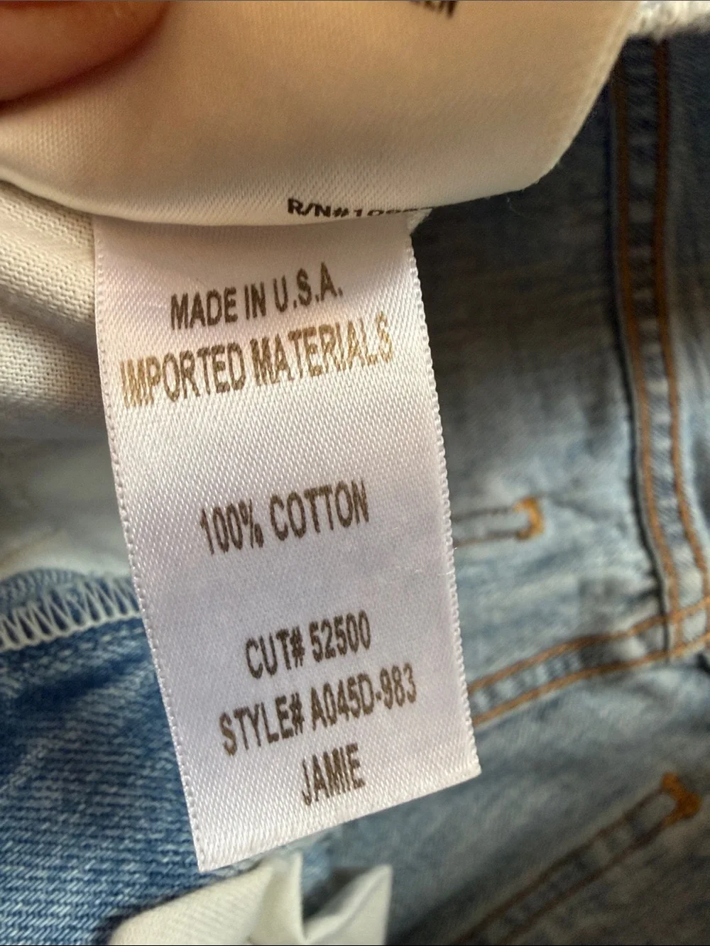 Agolde Jamie Light Wash Ripped Straight Jeans, size 24